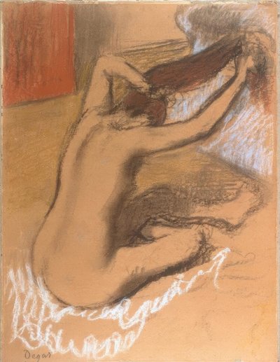 Woman Combing Her Hair by Edgar Degas